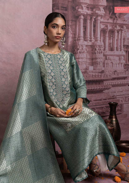 Kashifa Naariti Silk Jacquard Pant Style Suits Supplier India