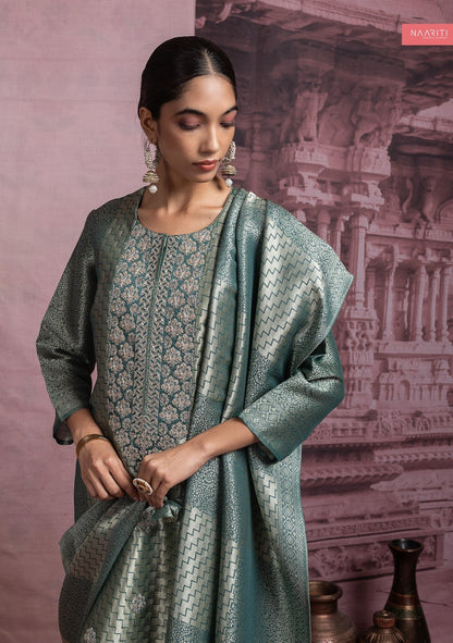 Kashifa Naariti Silk Jacquard Pant Style Suits Supplier India
