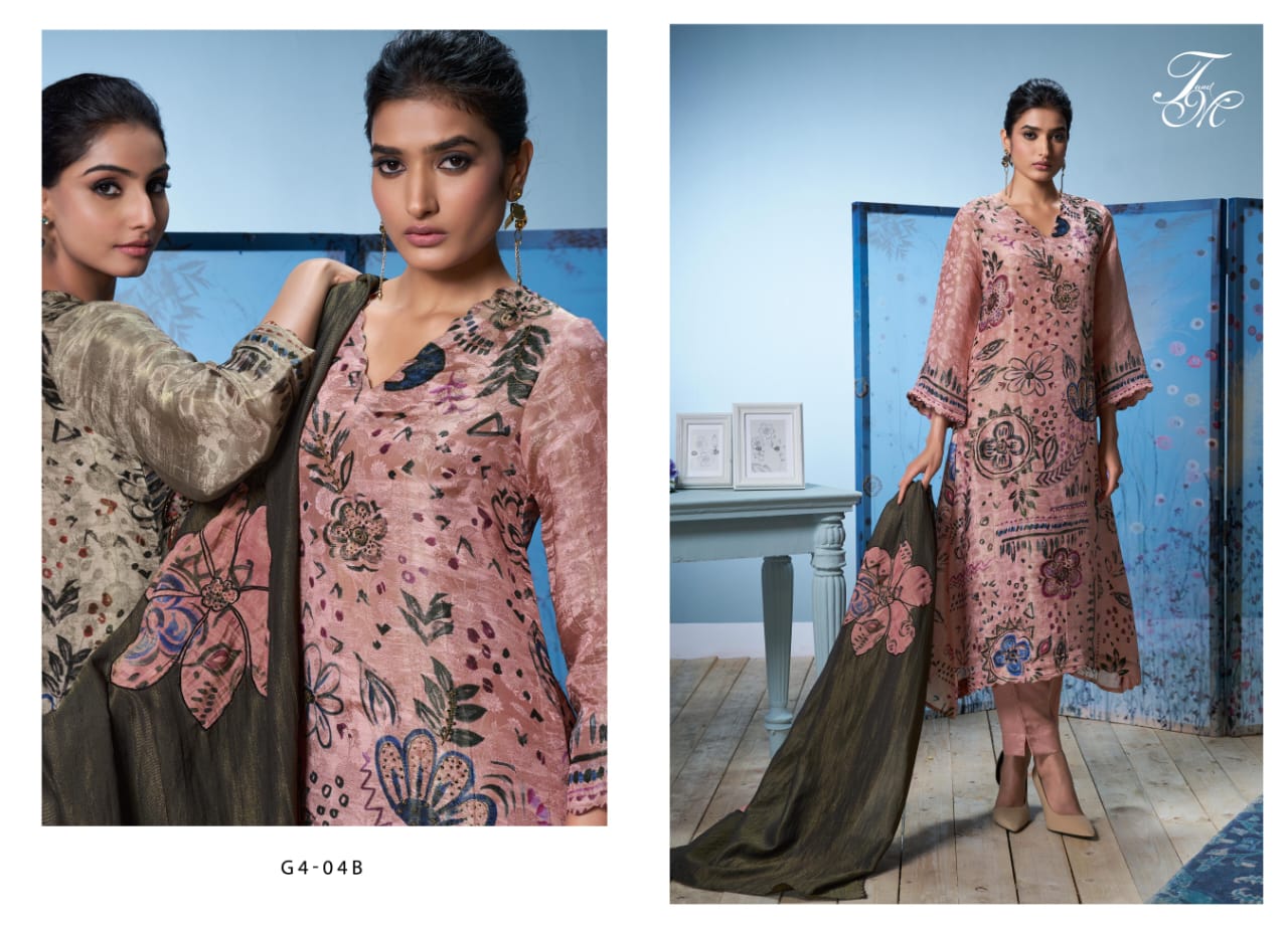 Kashish-G4 Tm Viscose Jacquard Pant Style Suits