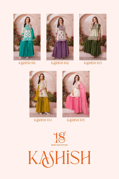 Kashish 18 Attitude Pure Viscose Readymade Sharara Suits Supplier