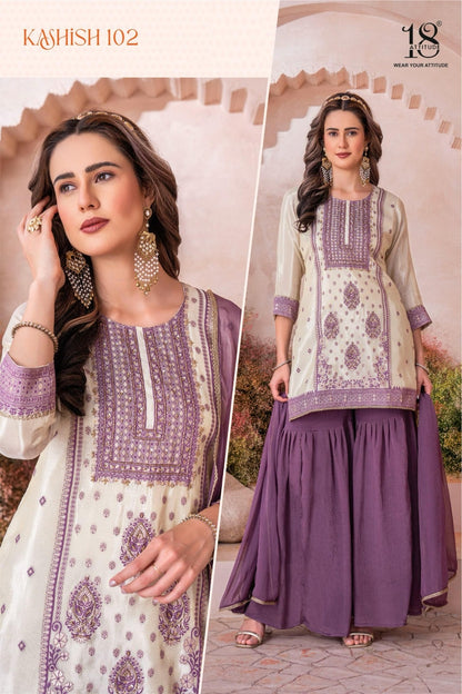 Kashish 18 Attitude Pure Viscose Readymade Sharara Suits Supplier