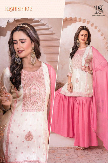 Kashish 18 Attitude Pure Viscose Readymade Sharara Suits Supplier