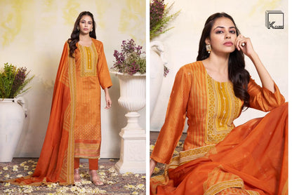 Kashish 2022 K Cube Muslin Silk Pant Style Suits Supplier