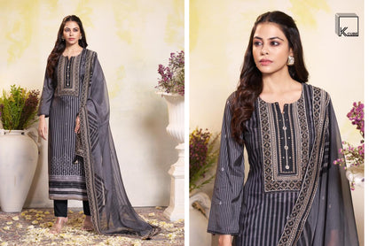 Kashish 2022 K Cube Muslin Silk Pant Style Suits Supplier