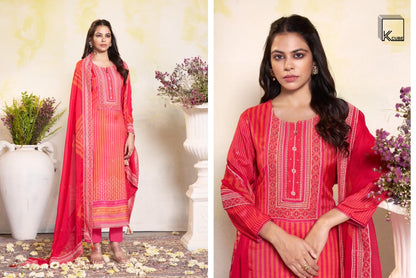 Kashish 2022 K Cube Muslin Silk Pant Style Suits Supplier
