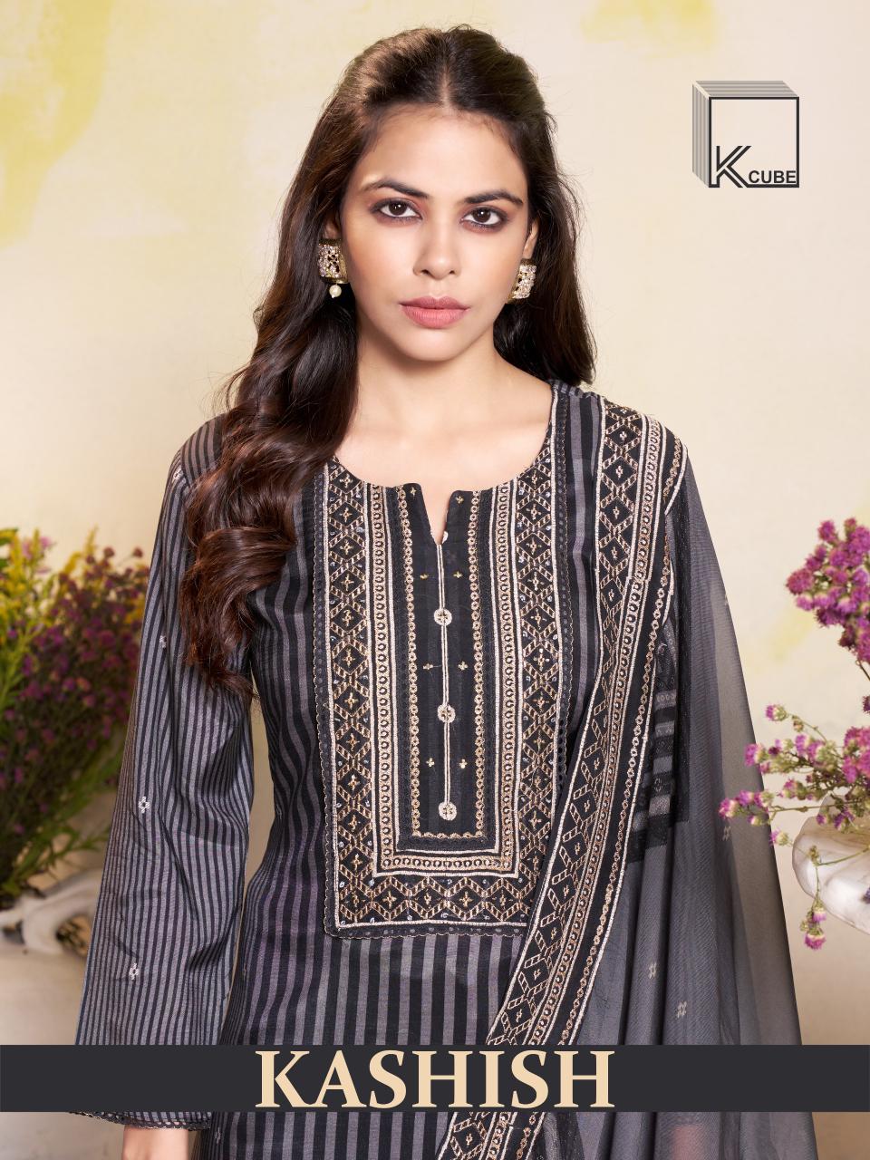 Kashish 2022 K Cube Muslin Silk Pant Style Suits Supplier