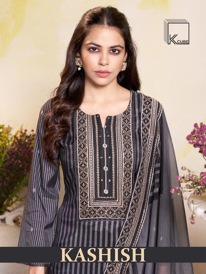 Kashish 2022 K Cube Muslin Silk Pant Style Suits Supplier