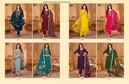 Kashish Balaji Roman Readymade Pant Style Suits Supplier Ahmedabad