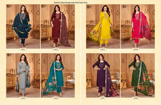 Kashish Balaji Roman Readymade Pant Style Suits Supplier Ahmedabad