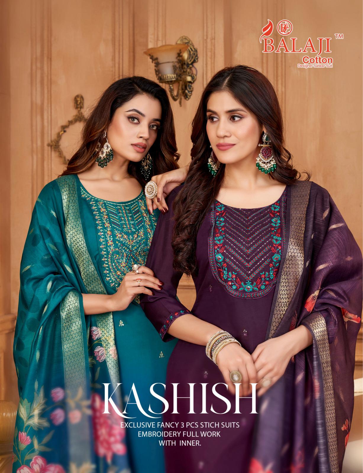 Kashish Balaji Roman Readymade Pant Style Suits Supplier Ahmedabad