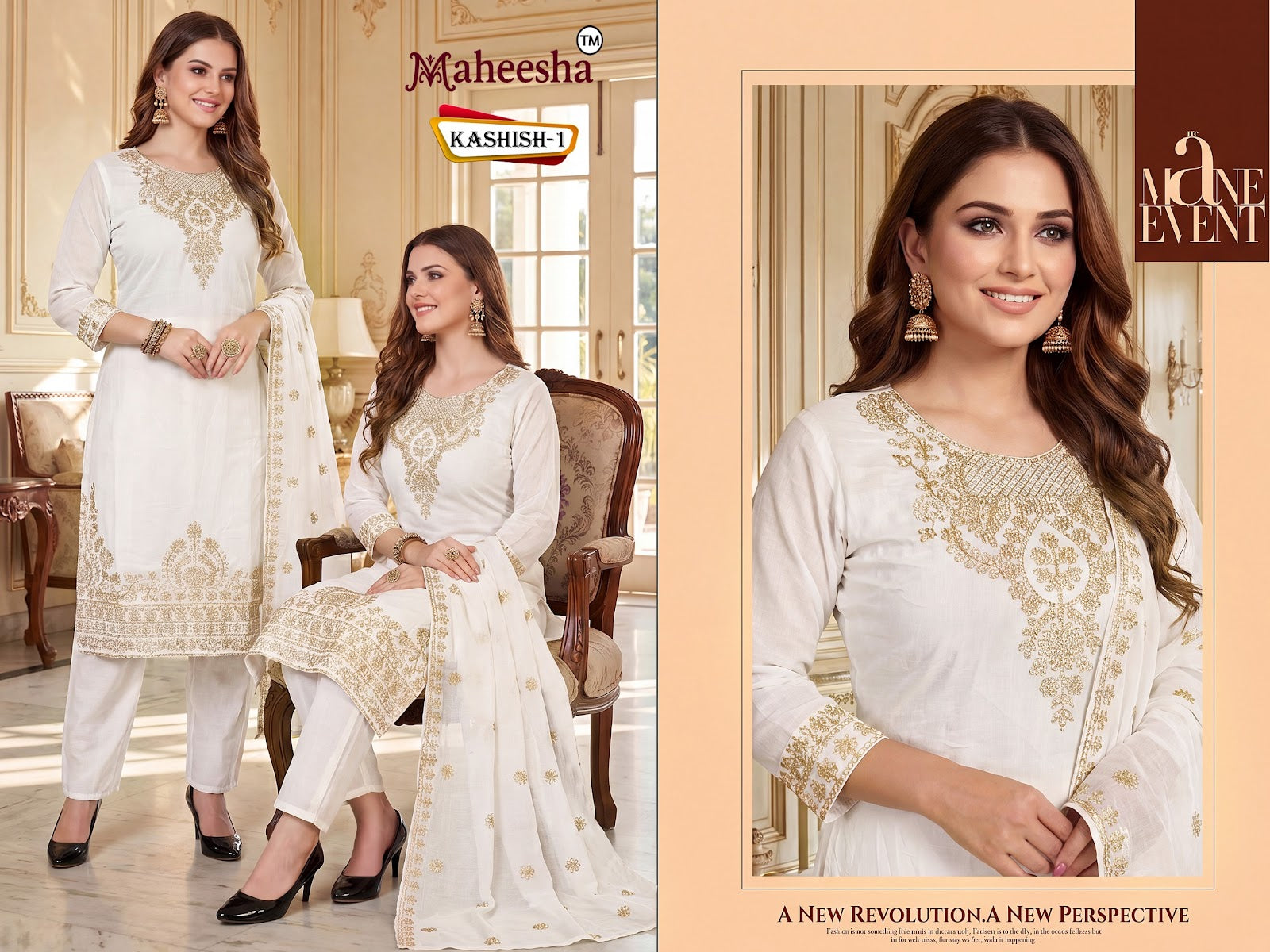 Kashish Maheesha Chanderi Readymade Pant Style Suits Wholesale Price