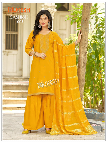 Kashish Mukesh Banwery Rayon 14Kg Readymade Sharara Suits Wholesaler India