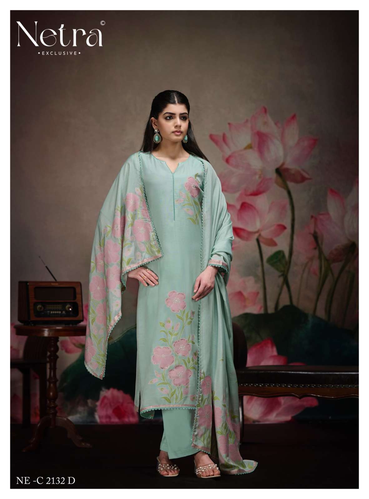 Kashish Netra Bemberg Pant Style Suits Wholesale Price