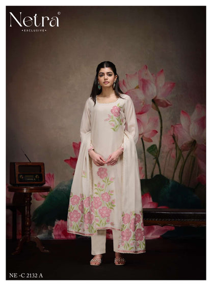 Kashish Netra Bemberg Pant Style Suits Wholesale Price