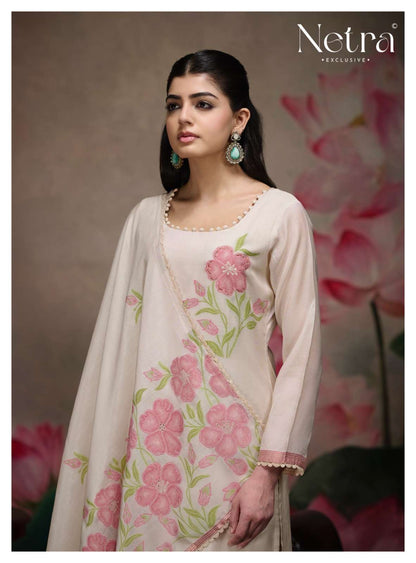 Kashish Netra Bemberg Pant Style Suits Wholesale Price