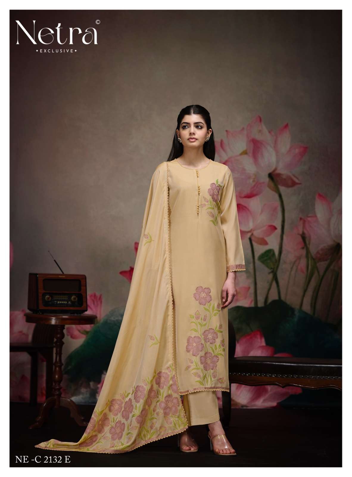 Kashish Netra Bemberg Pant Style Suits Wholesale Price