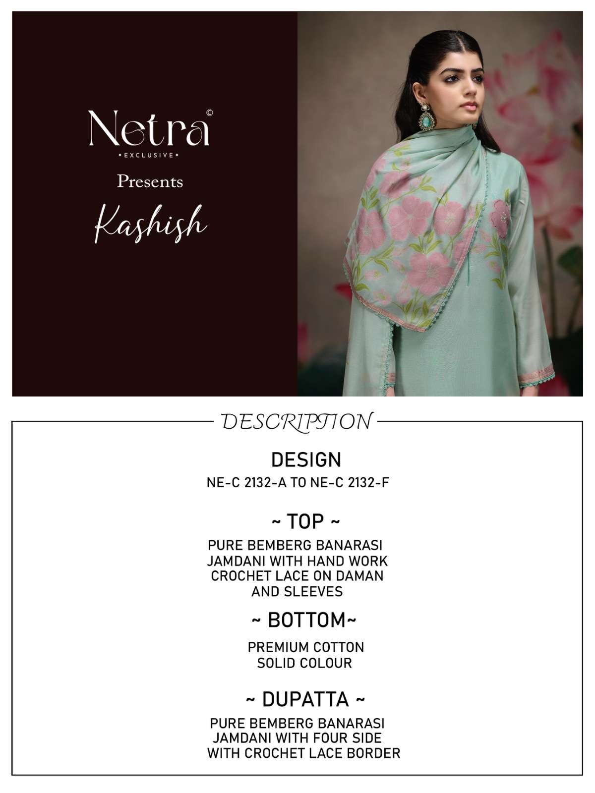Kashish Netra Bemberg Pant Style Suits Wholesale Price
