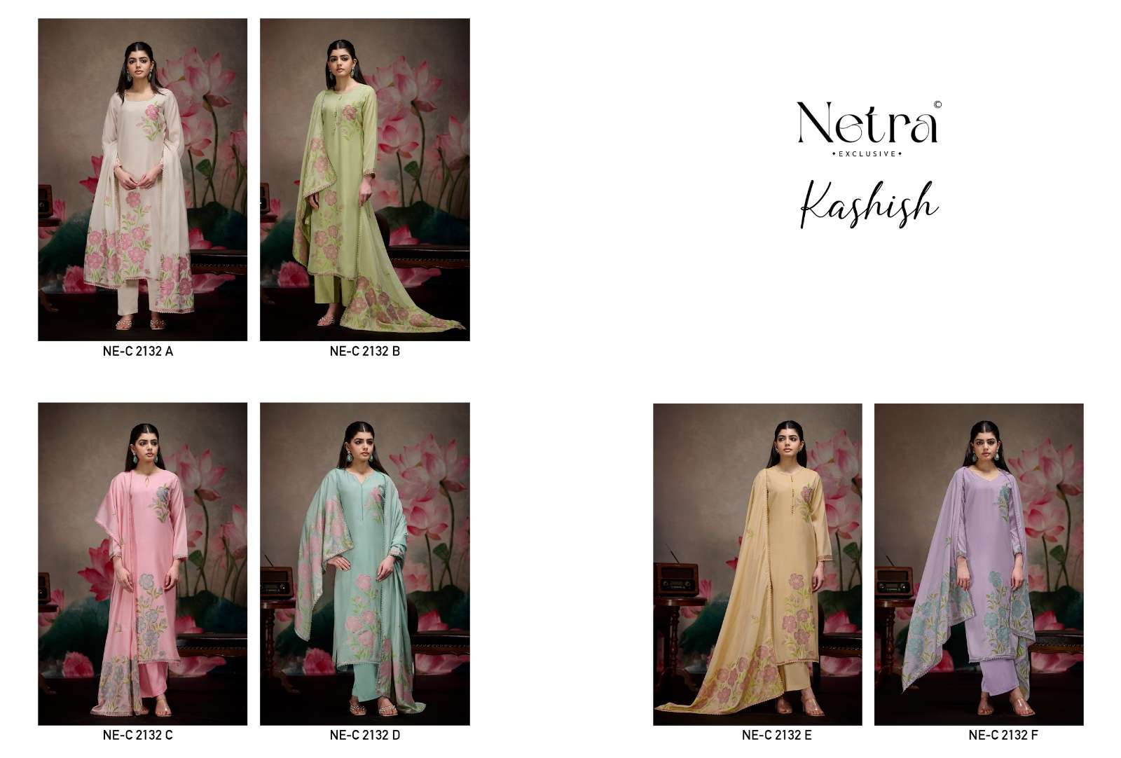 Kashish Netra Bemberg Pant Style Suits Wholesale Price