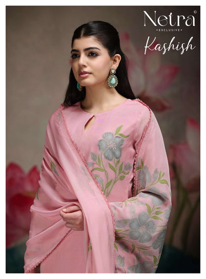Kashish Netra Bemberg Pant Style Suits Wholesale Price