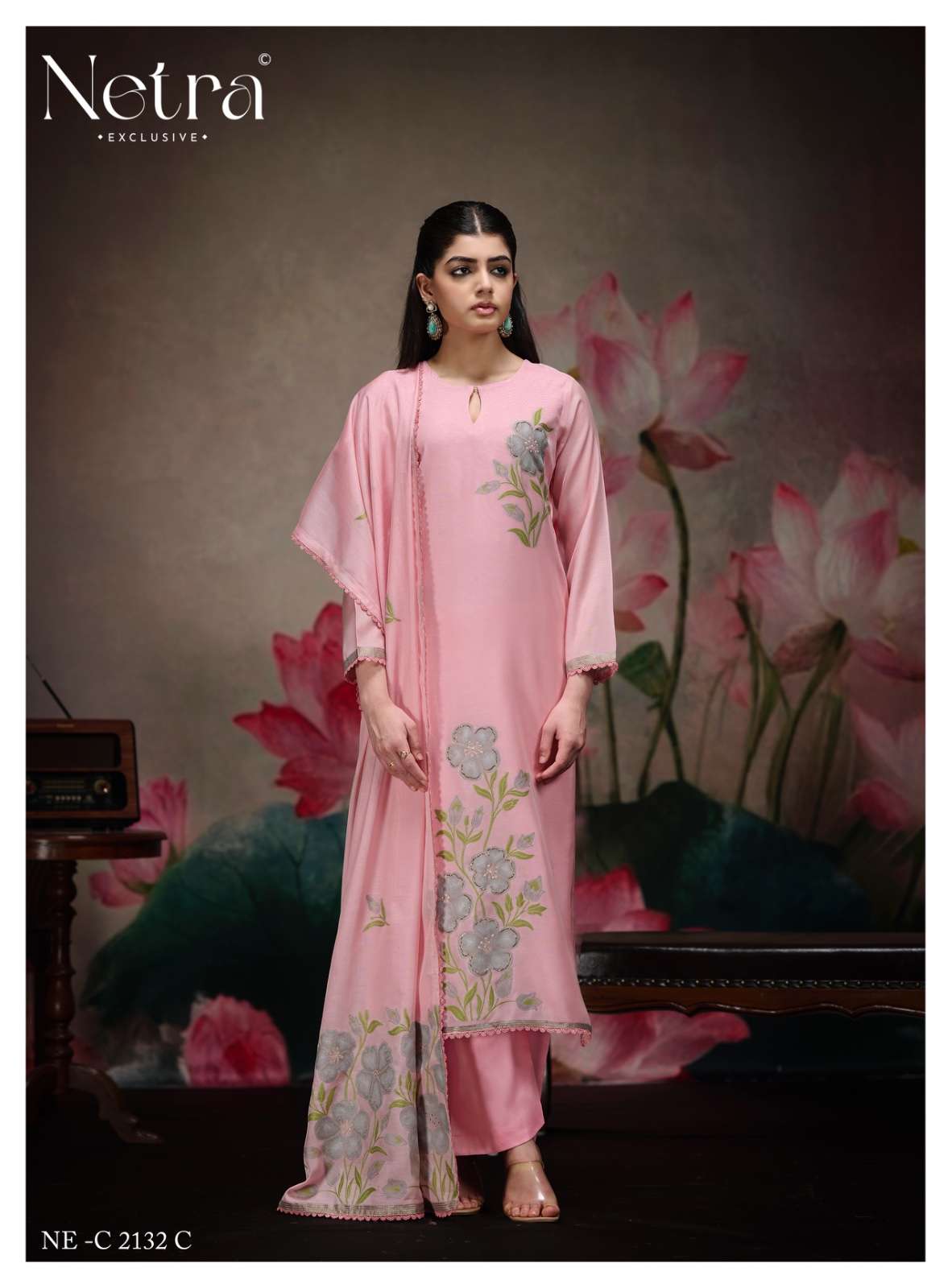 Kashish Netra Bemberg Pant Style Suits Wholesale Price