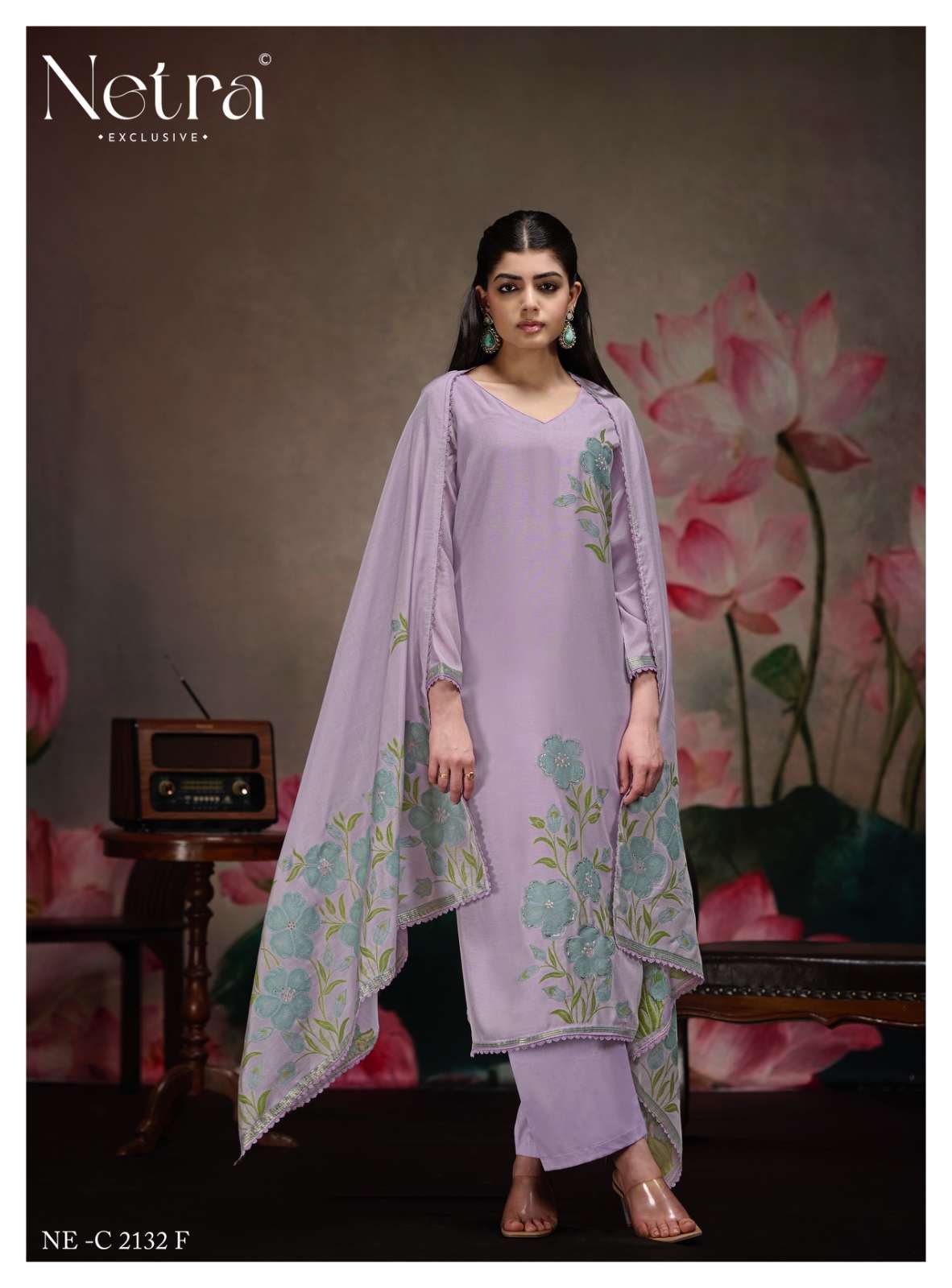 Kashish Netra Bemberg Pant Style Suits Wholesale Price