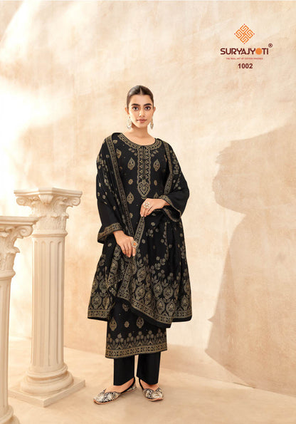 Kashish Pashmeena Vol 1 Suryajyoti Viscose Pant Style Suits Wholesaler Ahmedabad