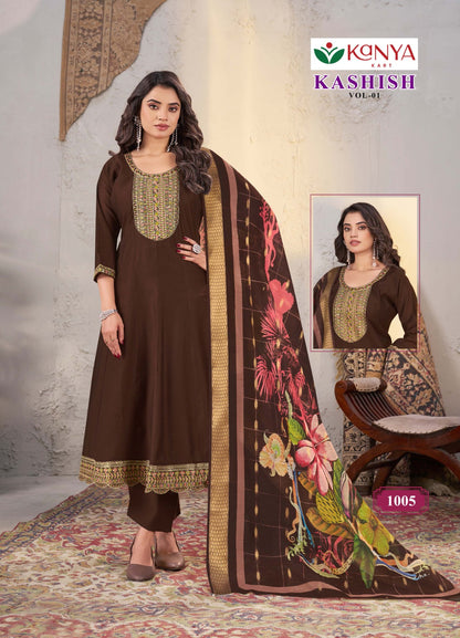 Kashish Vol 1 Kanya Kart Gadwal Readymade Anarkali Suits Supplier