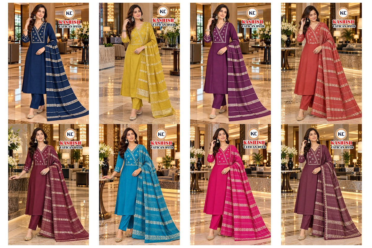 Kashish Vol 1 Kc Vatican Readymade Pant Style Suits Wholesaler Ahmedabad