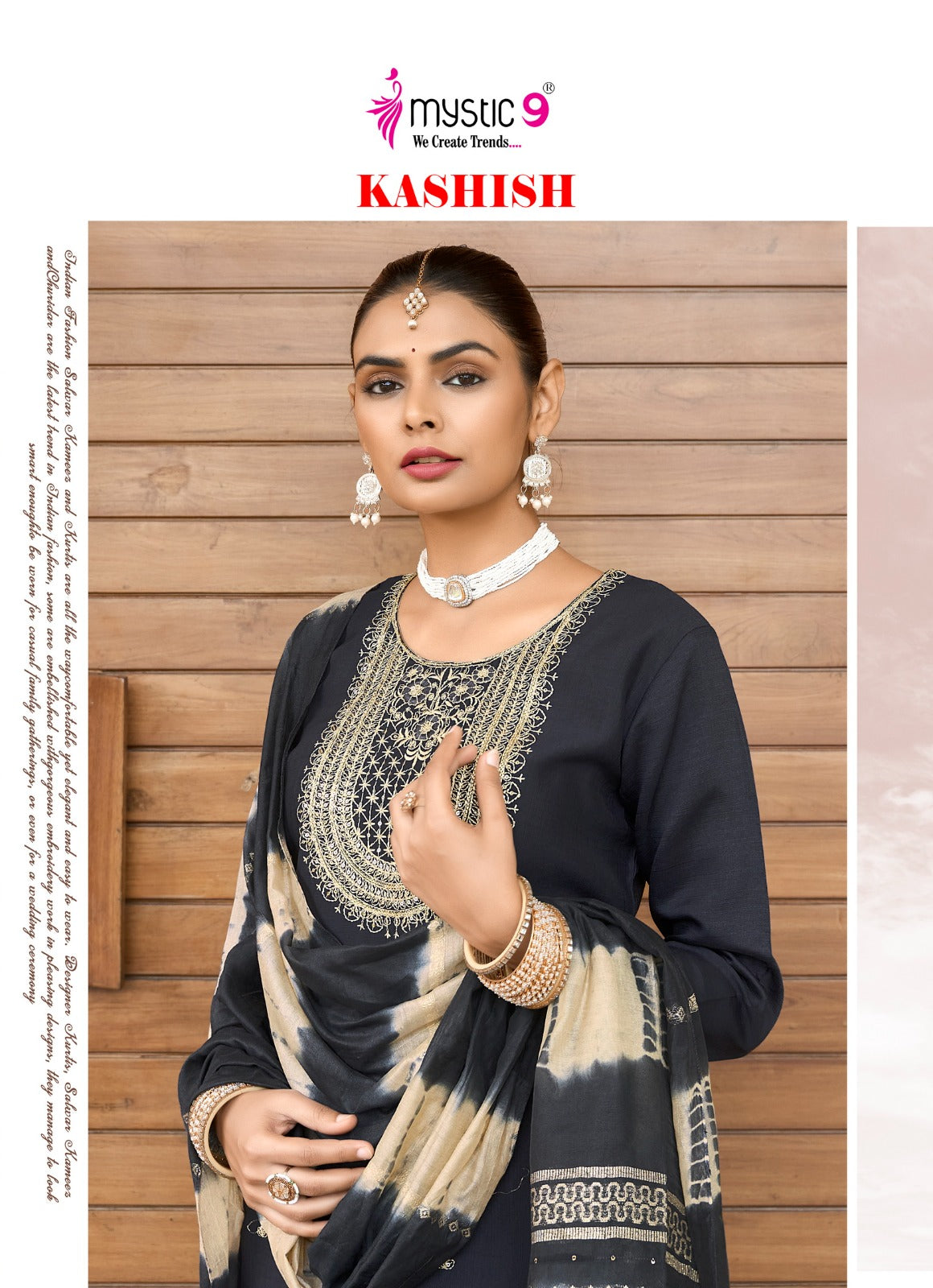 Kashish Vol 1 Mystic 9 Vertican Readymade Pant Style Suits Supplier Ahmedabad