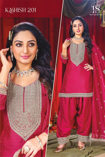 Kashish Vol 2 18 Attitude Vichitra Silk Readymade Suits Wholesaler