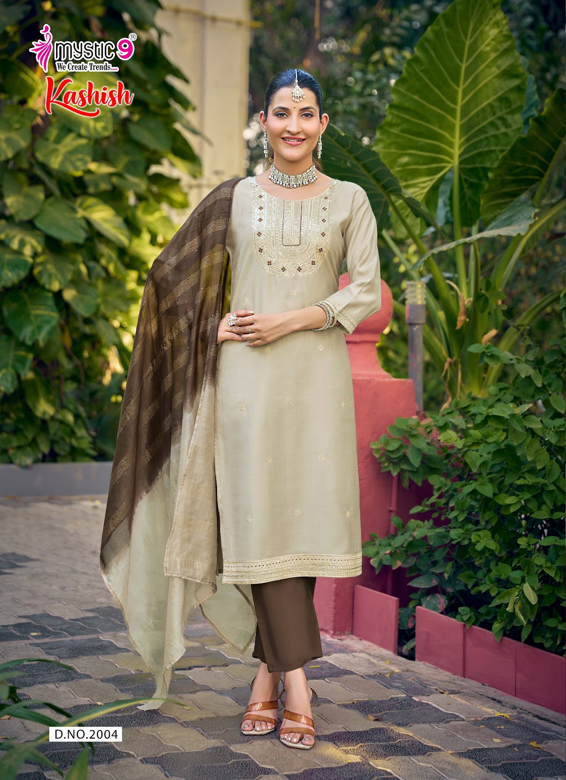 Kashish Vol 2 Mystic 9 Vertican Readymade Pant Style Suits Supplier Ahmedabad