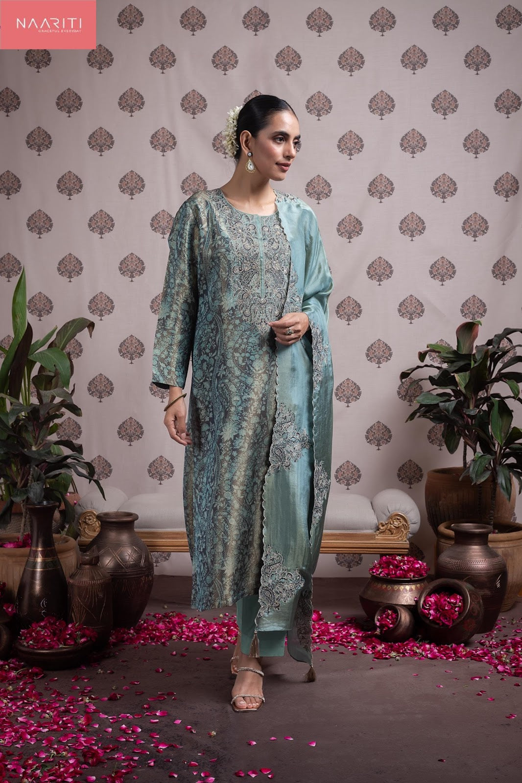 Kashka Naariti Silk Pant Style Suits Exporter