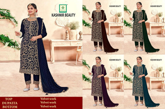 Kashmir Beauty Aadya Velvet Suits Wholesale Price