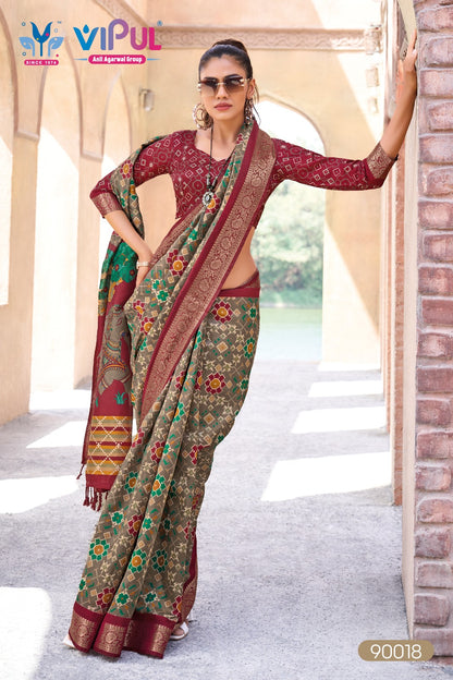 Kashmir Beauty Jubilee Vipul Silk Sarees Wholesale