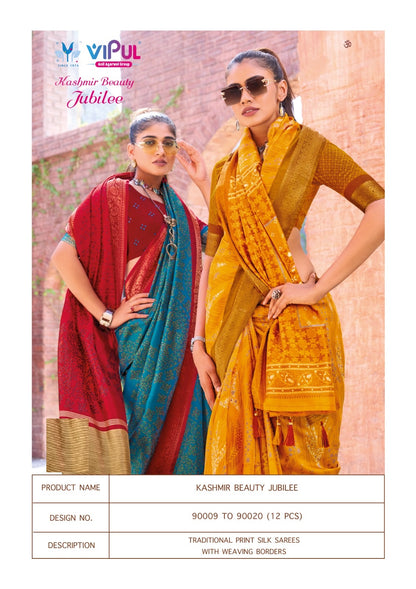 Kashmir Beauty Jubilee Vipul Silk Sarees Wholesale