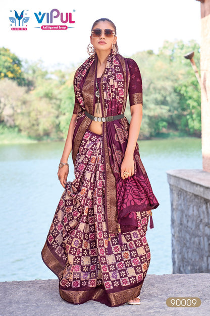Kashmir Beauty Jubilee Vipul Silk Sarees Wholesale