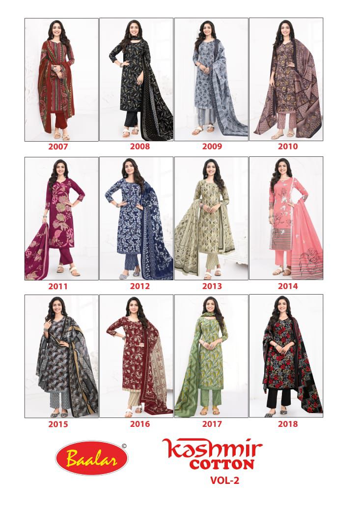 Kashmir Cotton Vol 2 Baalar Lawn Pant Style Suits Wholesale Rate