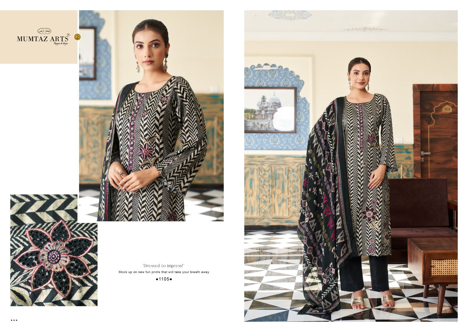 Kashmira Mumtaz Arts Viscose Jam Karachi Salwar Suits Supplier Gujarat