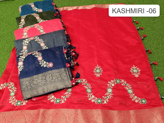Kashmiri 6 Kalpveli Cotton Sarees
