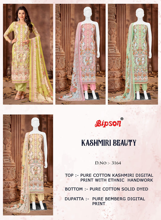 Kashmiri Beauty 3164 Bipson Prints Pure Cotton Pant Style Suits Manufacturer India