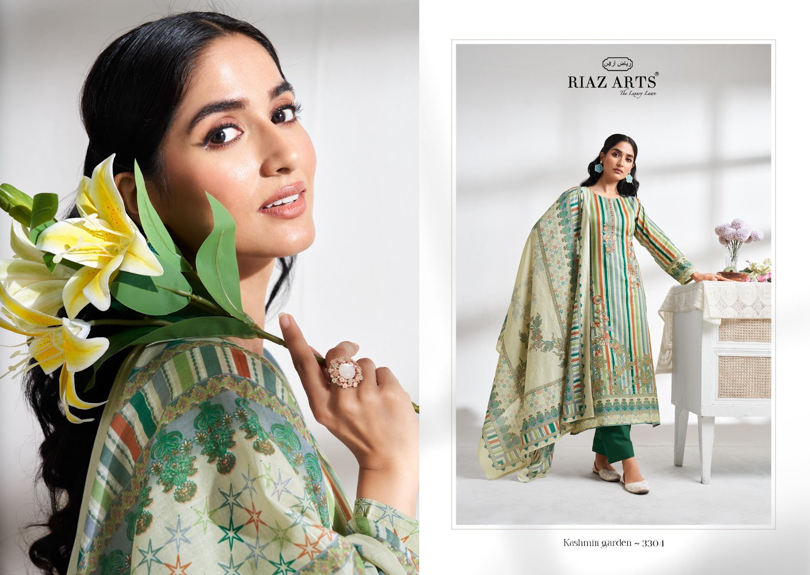 Kashmiri Garden Riaz Art Viscose Cotton Karachi Salwar Suits Manufacturer