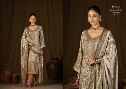 Kashmiri Kali Jam Sargam Prints Pant Style Suits Exporter Gujarat