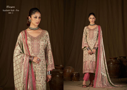 Kashmiri Kali Pro Sargam Prints Viscose Muslin Pant Style Suits Wholesaler Gujarat