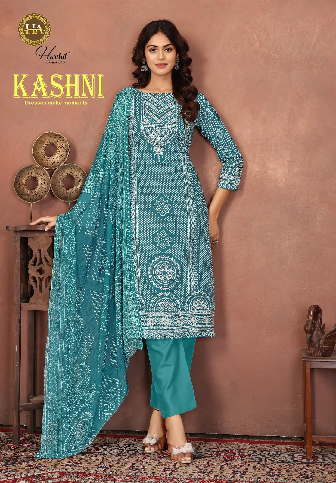Kashni Harshit Fashion Cambric Pant Style Suits Supplier Gujarat