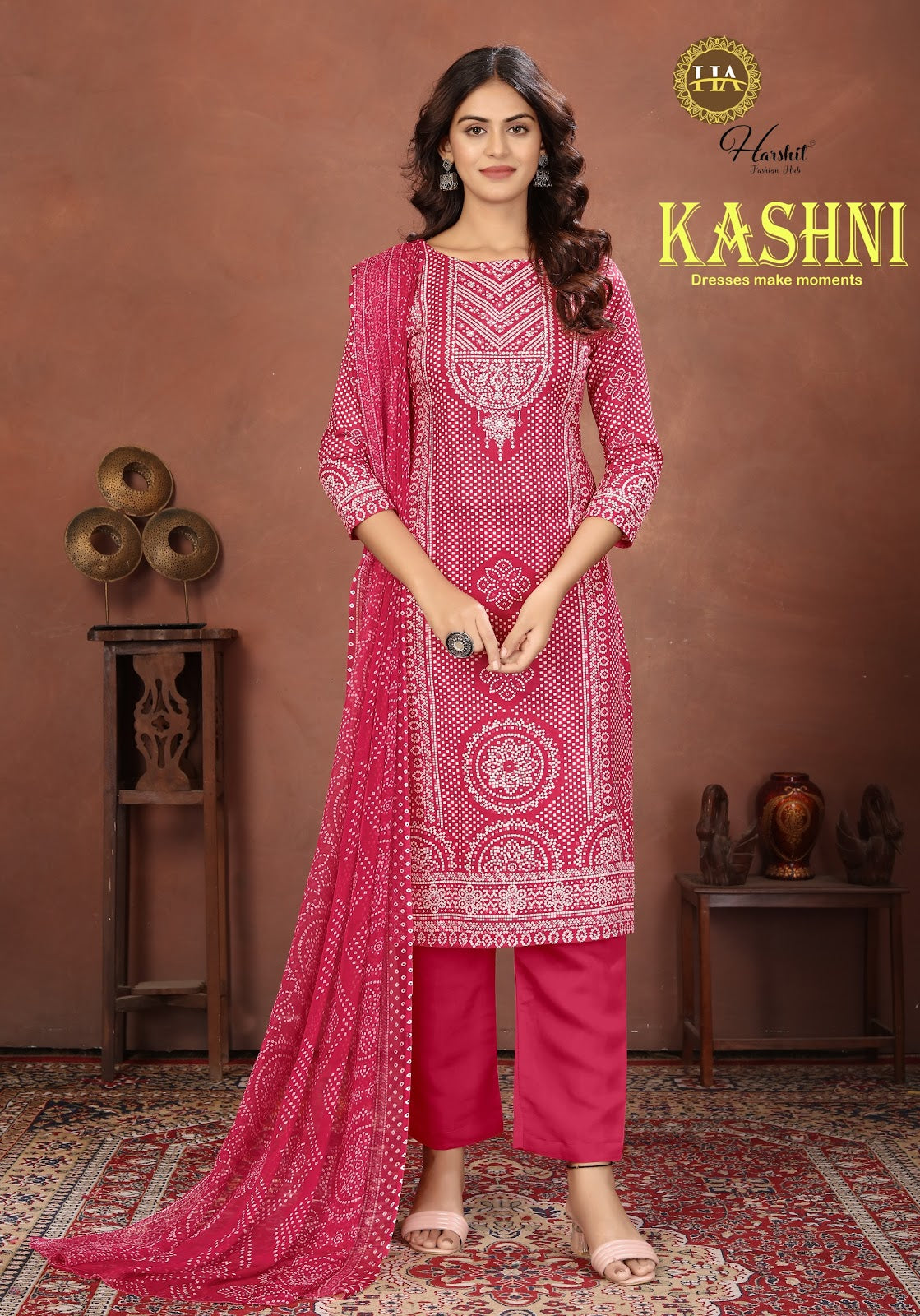 Kashni Harshit Fashion Cambric Pant Style Suits Supplier Gujarat
