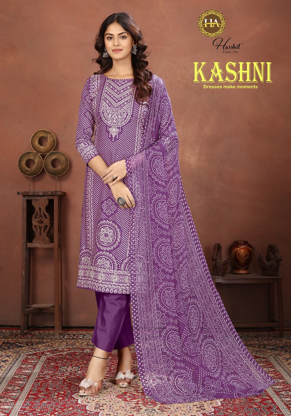 Kashni Harshit Fashion Cambric Pant Style Suits Supplier Gujarat