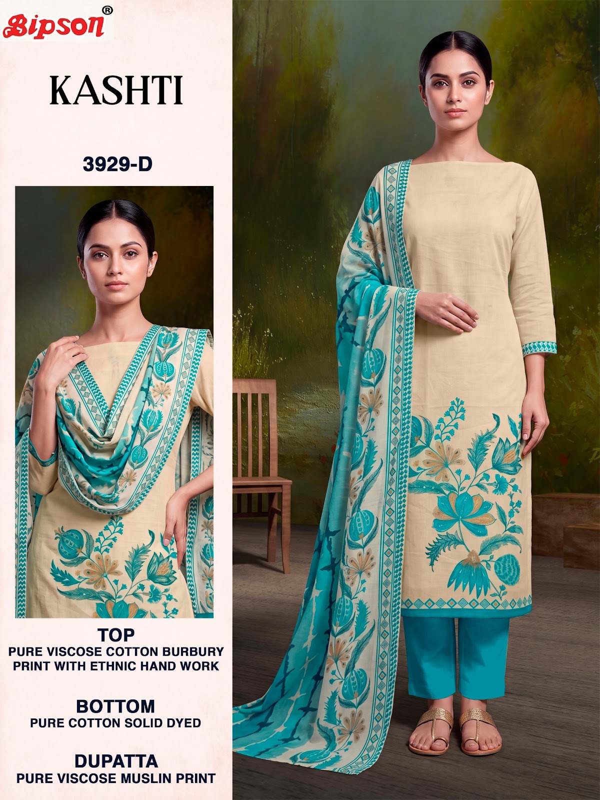 Kashti 3927-3929 Bipson Prints Viscose Pant Style Suits Wholesaler Gujarat