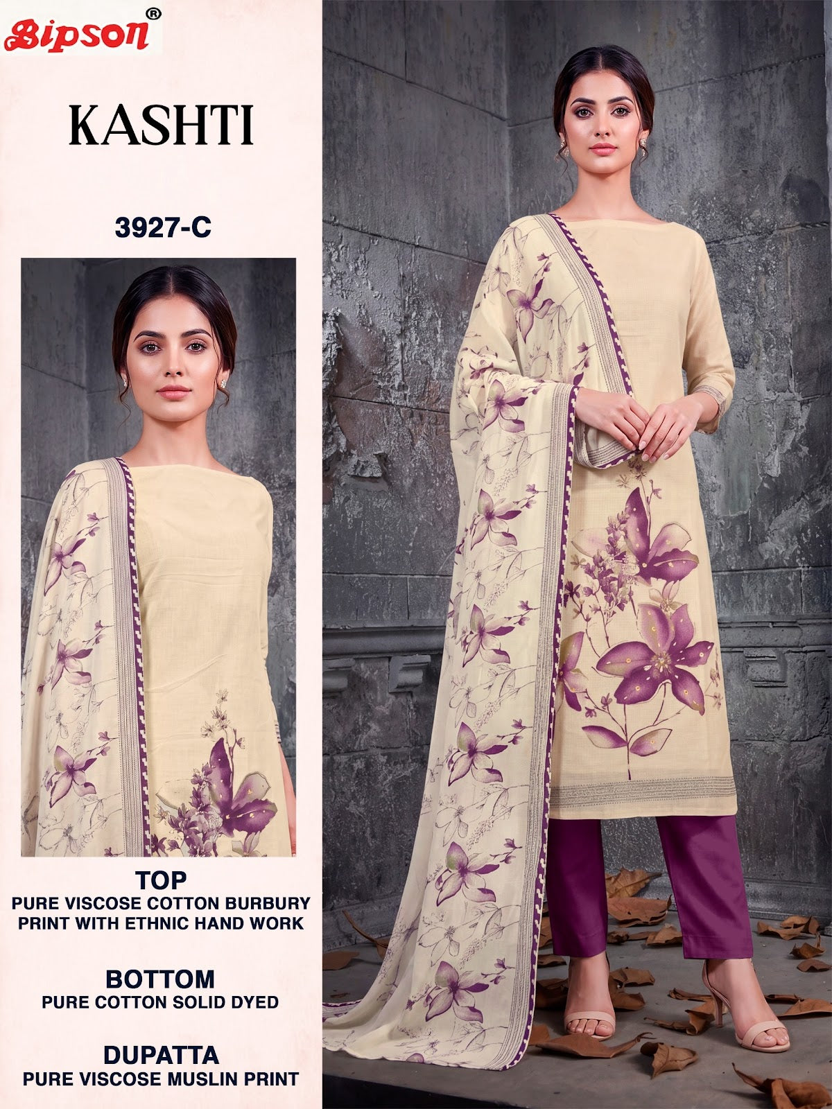 Kashti 3927-3929 Bipson Prints Viscose Pant Style Suits Wholesaler Gujarat