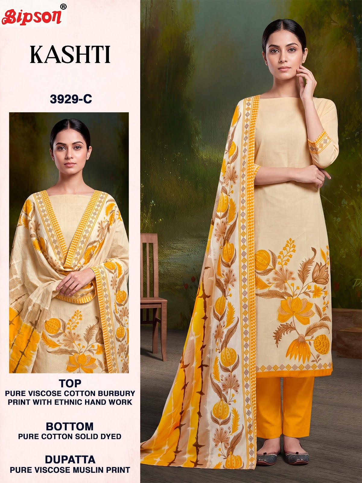 Kashti 3927-3929 Bipson Prints Viscose Pant Style Suits Wholesaler Gujarat