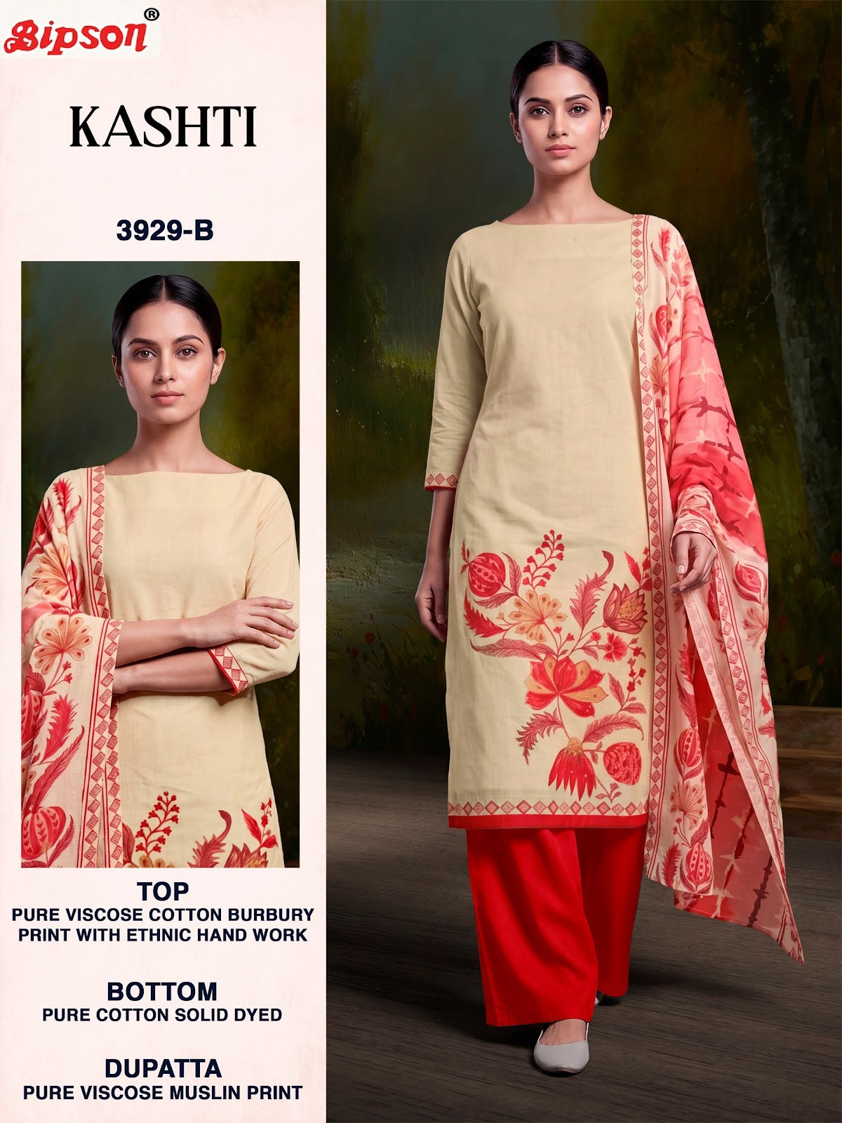 Kashti 3927-3929 Bipson Prints Viscose Pant Style Suits Wholesaler Gujarat